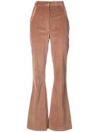 Nina Ricci High-waisted Flared Trousers - Brown