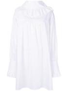 Marni Ruffle Collar Trapeze Dress - White
