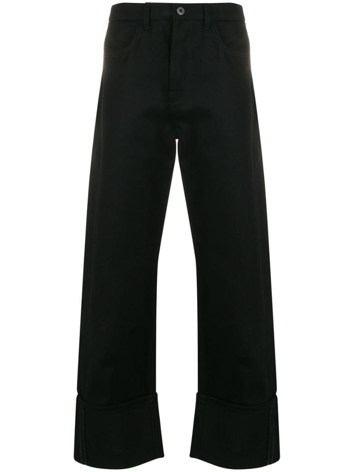 Valentino 2099 Valentino Print Straight-leg Trousers - Black