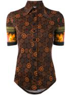 Givenchy - Printed Butterfly Collar Top - Women - Viscose - 40, Women's, Black, Viscose