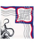 Gucci - Octopus And Tiger Print Scarf - Men - Silk - One Size, White, Silk