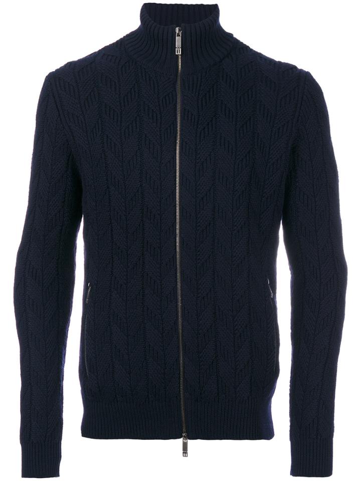 Etro Zipped Cardigan - Blue