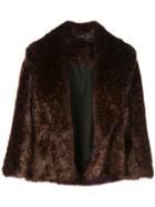 Natori Textured Furry Jacket - Brown