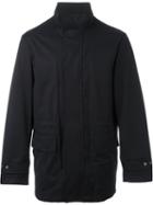 Canali Zip Up Wind Breaker, Men's, Size: 48, Blue, Polyamide/polyester/wool