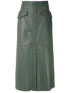 Nk Mestico Ella Leather Skirt - Green