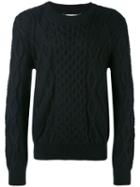 Maison Margiela - Cable Knit Jumper - Men - Wool - S, Black, Wool