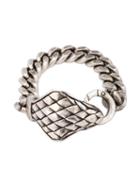 Saint Laurent 'animalier Cobra' Gourmette Bracelet, Men's, Size: Medium, Metallic