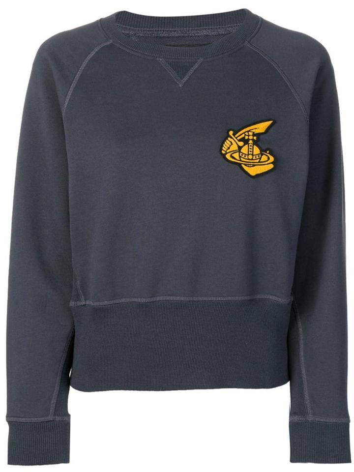 Vivienne Westwood Anglomania Anglomania Logo Patch Sweatshirt - Grey