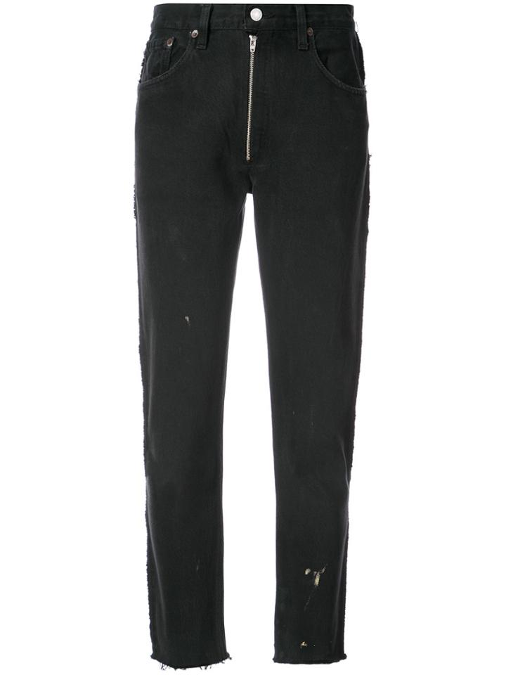 Re/done Zip Front Jeans - Black