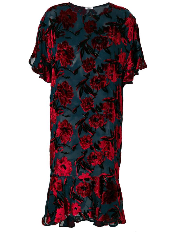 P.a.r.o.s.h. Floral Print Dress - Blue