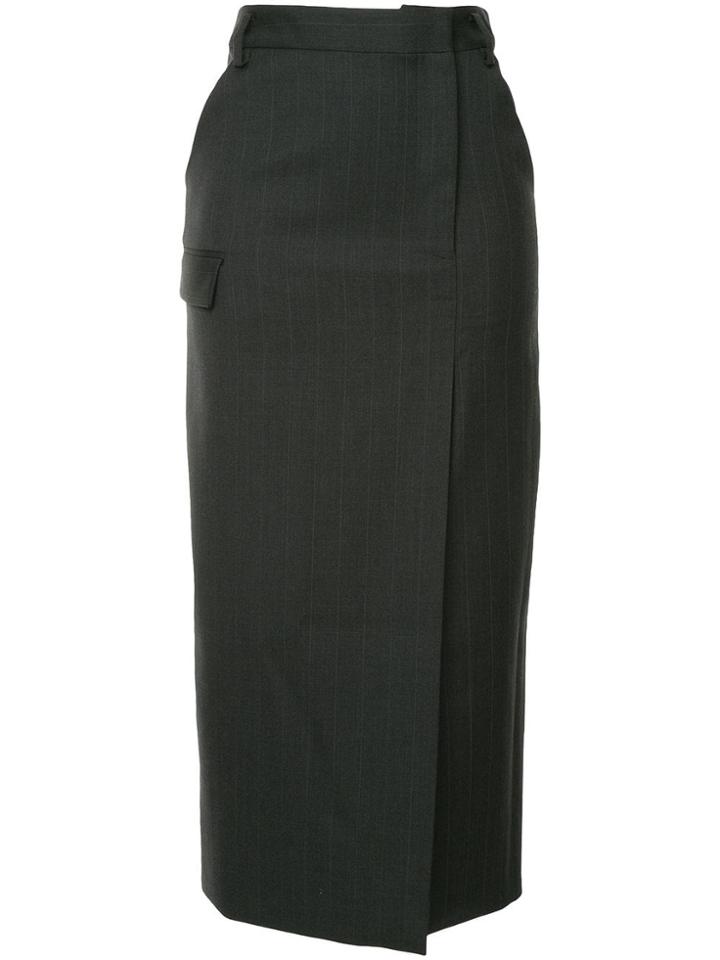 Christopher Esber Pinstripe Skirt - Black