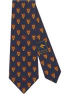 Gucci Printed Silk Tie - Blue