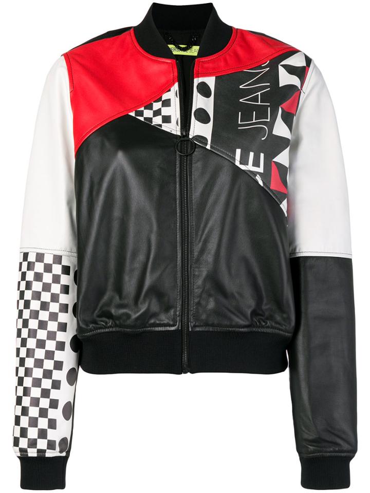 Versace Jeans Colour-block Bomber Jacket - Black