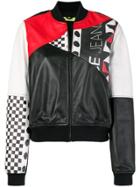 Versace Jeans Colour-block Bomber Jacket - Black