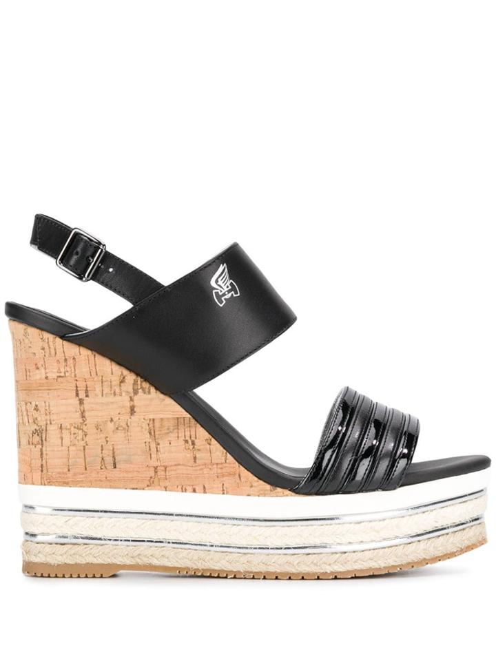 Hogan Wedge Heel Sandals - Black