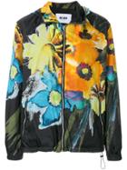 Msgm Floral Print Lightweight Jacket - Multicolour