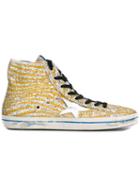 Golden Goose Francy Hi-top Glitter Sneakers - Metallic