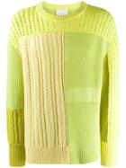 Koché Patchwork Knitted Jumper - Green
