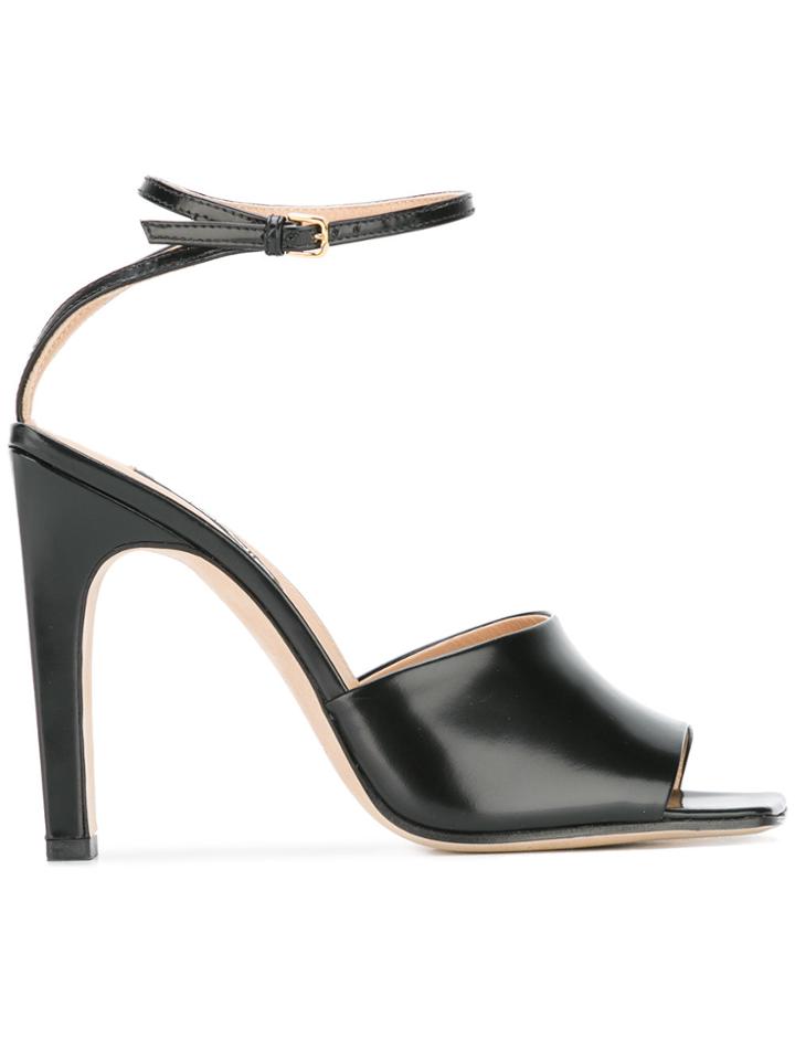 Sergio Rossi Ankle Strap Sandals - Black