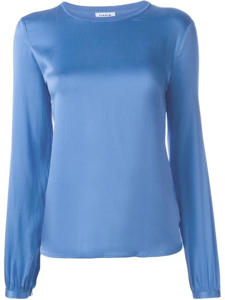 P.a.r.o.s.h. Longsleeved Blouse, Women's, Size: Xs, Blue, Silk/spandex/elastane