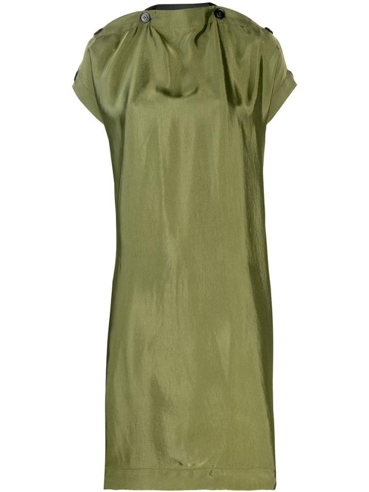 Pierantoniogaspari Short-sleeve Flared Dress - Green