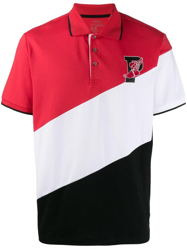 Polo Ralph Lauren Diagonal Stripe Polo Shirt - Red