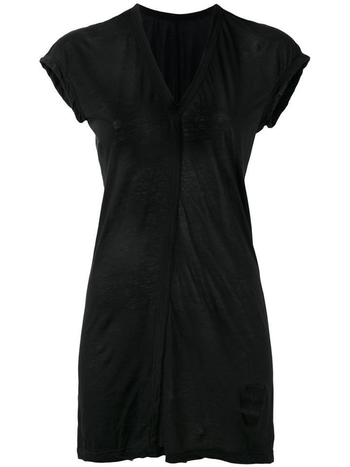 Rick Owens Drkshdw Sheer T-shirt, Women's, Size: Large, Black, Cotton