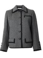 Yves Saint Laurent Vintage Braided Trim Jacket, Women's, Size: 40, Grey