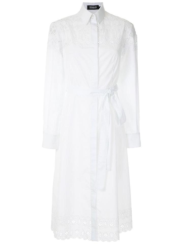 Reinaldo Lourenço Laise Embroidery Shirt Dress - White