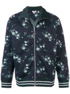 Kenzo Floral Print Sports Jacket - Blue