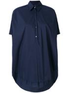 Pierantoniogaspari Short-sleeve Flared Shirt - Blue