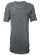 Lost & Found Ria Dunn Stitch Detail 'inset' T-shirt, Men's, Size: Small, Grey, Cotton/spandex/elastane
