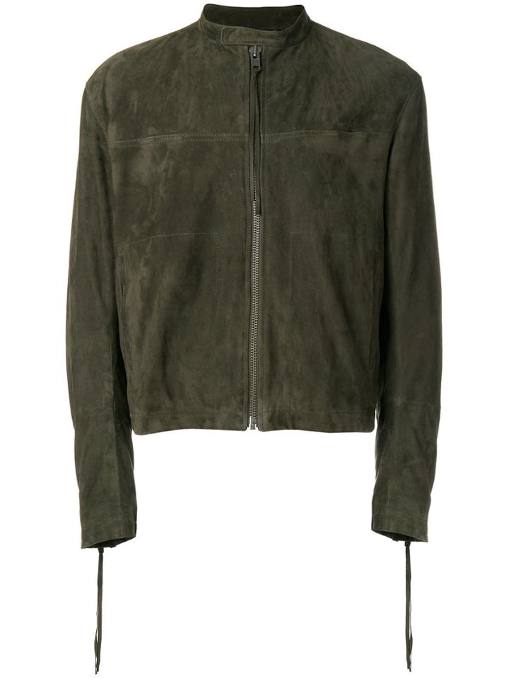 Haider Ackermann Banded Collar Zipped Jacket - Green