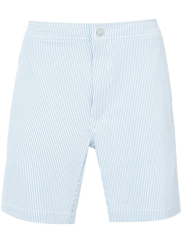 Onia - Striped Calder Trunks 7.5 - Men - Nylon/spandex/elastane - 32, Blue, Nylon/spandex/elastane