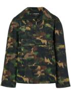 Rochas Camouflage Print Jacket - Green