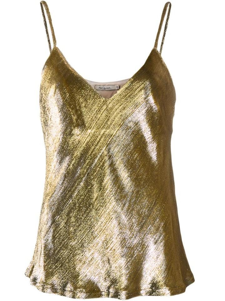 Mes Demoiselles Metallic Vest Top - Gold