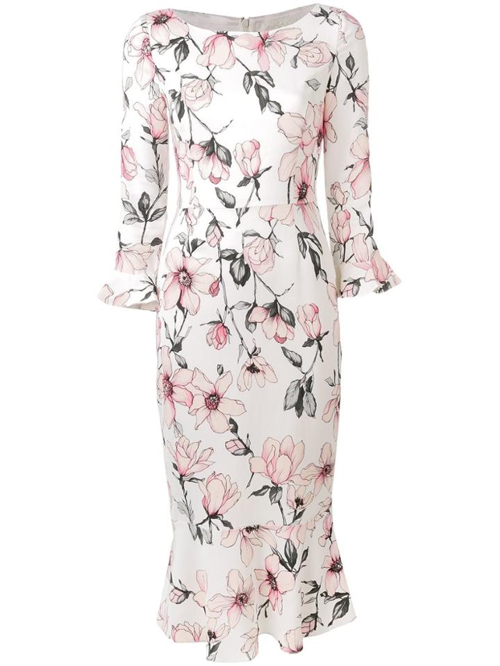 Goat Gigi Floral Fitted Dress - White