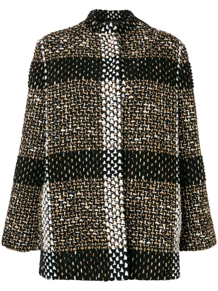 Gianluca Capannolo Large Checked Coat - Brown