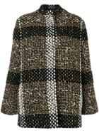 Gianluca Capannolo Large Checked Coat - Brown