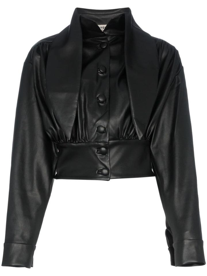 Materiel Tie Neck Blouse - Black