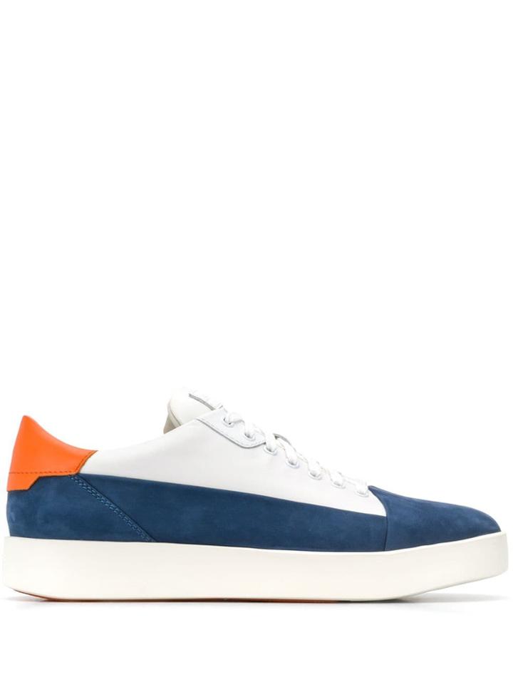 Santoni Colour Block Sneakers - White