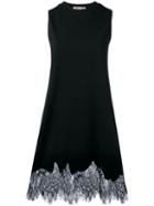 Mcq Alexander Mcqueen Lace Hem Dress, Women's, Size: Medium, Black, Cotton/polyamide
