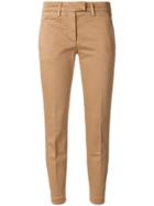 Dondup Cropped Pleated Trousers - Nude & Neutrals