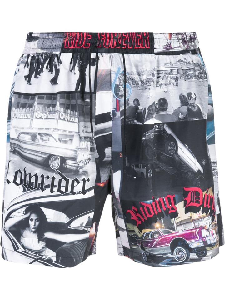 Adaptation Drawstring Printed Shorts - Multicolour