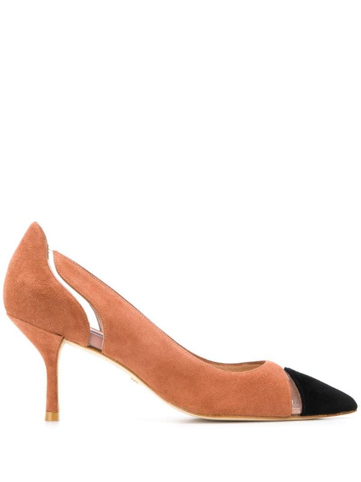 Stuart Weitzman Davia Contrasting Toe Pumps - Pink