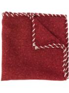 Brunello Cucinelli Stitch Detail Pocket Square - Red