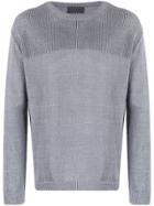Iris Von Arnim Knit Crew Neck Jumper - Blue