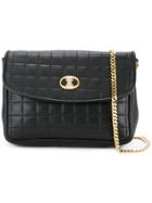 Céline Vintage Macadam Plate Shoulder Bag - Black