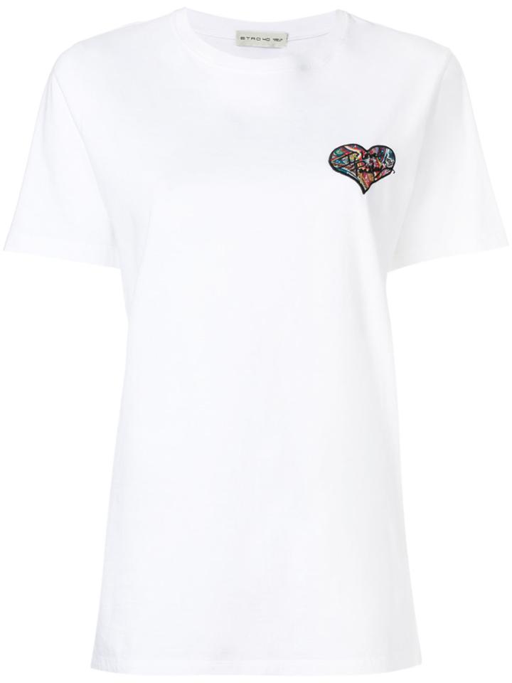 Etro Embroidered Heart T-shirt - White