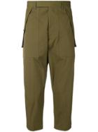 Rick Owens Cropped Cargo Trousers - Green